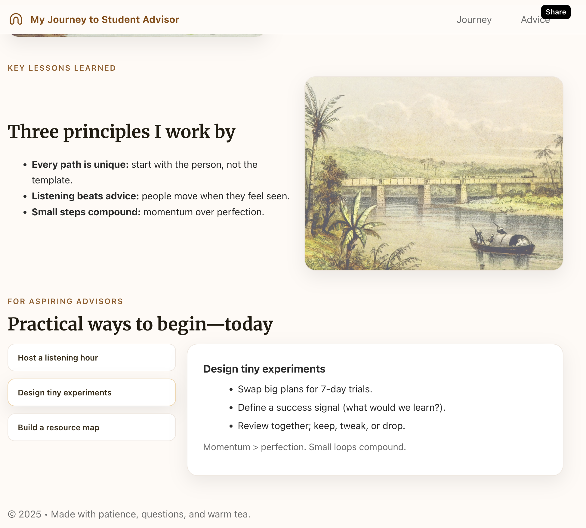 ChatGPT result: My Journey to Student Advisor - Final Design